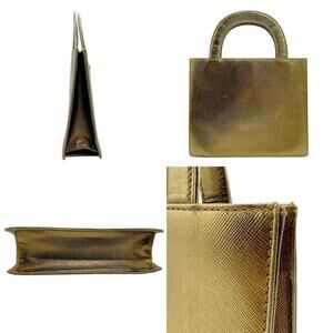Prada Bag leather handbag Gold Tote Shoulder